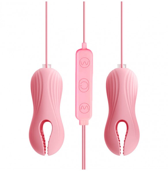 MizzZee - HeartJoy Vibrating Nipple Clamps (USB Power Supply)